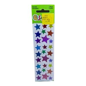Vintage Sandylion New Stickers Prismatic multicolored stars sealed